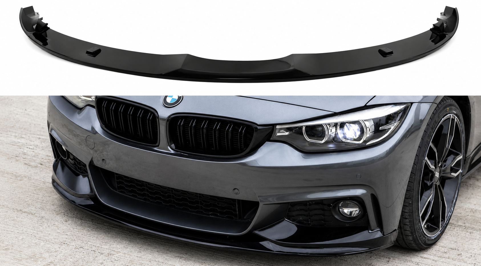F32 M Performance Ön Lip Parlak Siyah