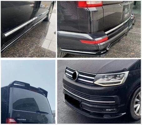 Transporter T6 & Caavelle 16-19 Uyumlu Aero Kit (Spoiler Dahil) Parlak Siyah