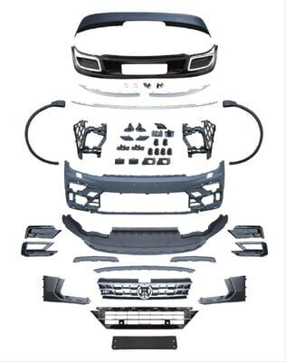Tiguan 2016-2021 İçin Uyumlu R-Line Body Kit (Ön Tampon-Panjur-Difüzör- Spoiler)