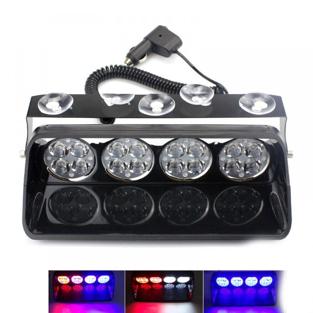 Cam İçi Çakar Lamba Kumandalı 16 Led 24W 12V Kırmızı Mavi