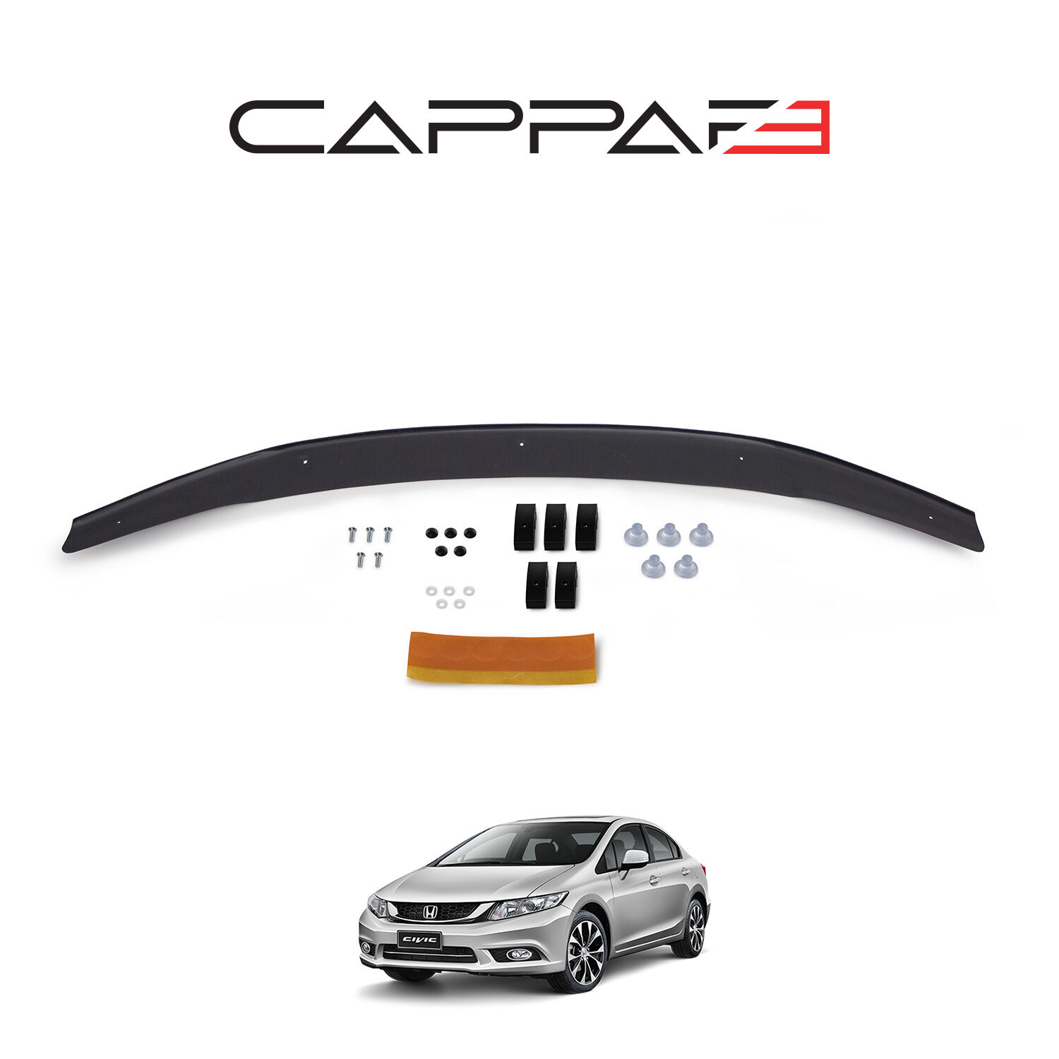 Honda Civic 2012-2015 Yıl Aralığı Uyumlu Kaput Rüzgarlık 3mm