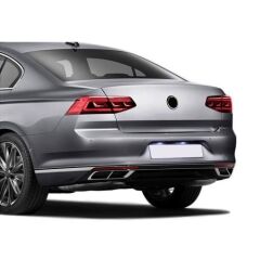 Volkswagen Passat B8.5 2019-2023 Uyumlu Yedek Parça 4'lü R Line 3 Parça Krom Egzoz Görünümü Çıta