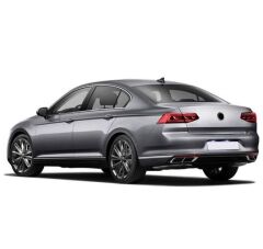 Volkswagen Passat B8.5 2019-2023 Uyumlu  4'lü R Line 3 Parça Krom Egzoz Görünümü Çıta