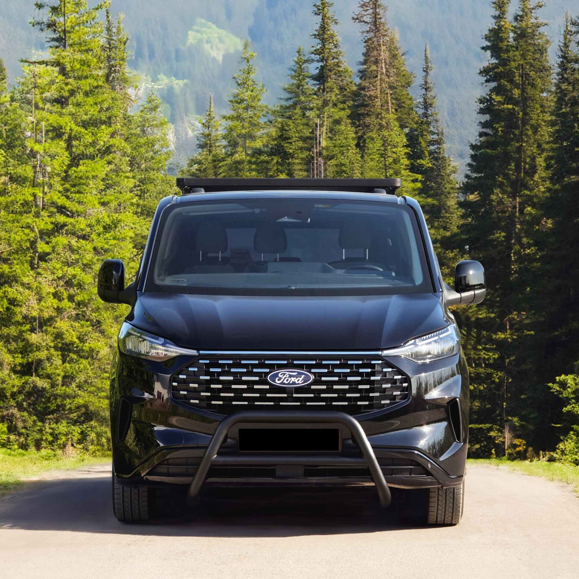 SsangYong Musso 2019+ Off Road Siyah Ön Koruma Ön Tampon Koruma Demiri Uni Plus AQM4WD PWT05