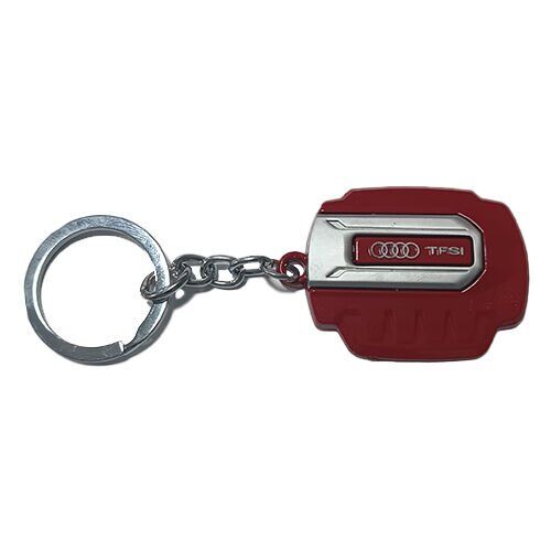 Audi  Uyumlu Yedek Parça Motor Kapağı Kırmızı Anahtarlık