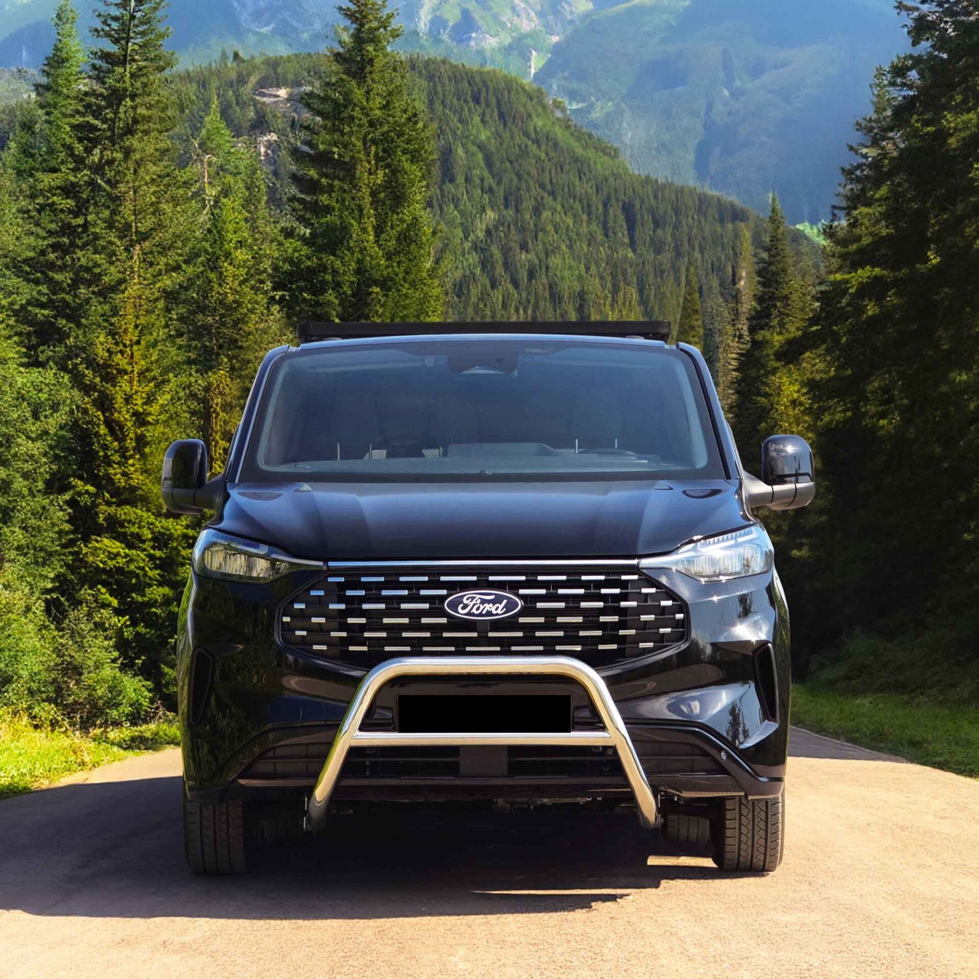 Mitsubishi L200 2007+ Off Road Siyah Ön Koruma Ön Tampon Koruma Demiri Uni Plus AQM4WD PWT04