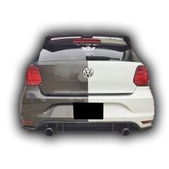 Volkswagen Polo Oettinger 2010 - 2017 Uyumlu Yedek Parça Spoiler Boyalı Fiber