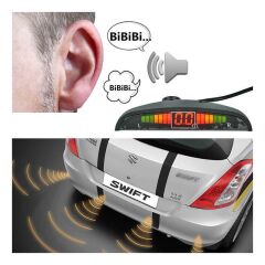 Niken Park Sensörü Led Ekran Ses İkazlı Gri