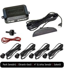 Niken Park Sensörü Led Ekran Ses İkazlı Siyah