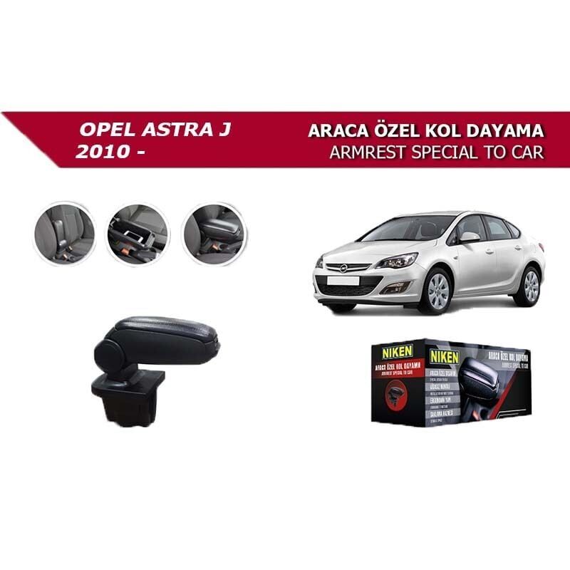 Niken Opel Astra J 2010+ Uyumlu Araca Özel Kol Dayama Siyah