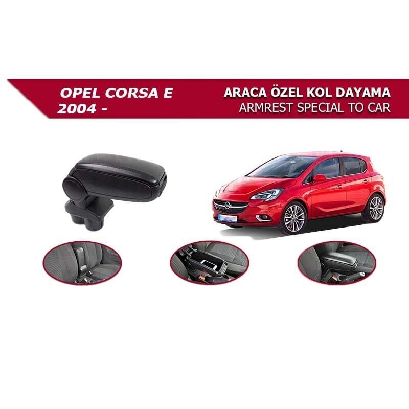 Niken Opel Corsa E 2014+ Uyumlu Araca Özel Kol Dayama Siyah