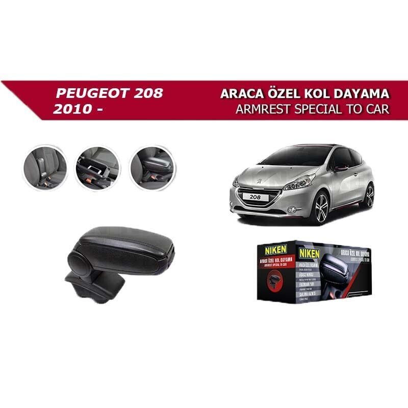 Niken Peugeot 208 2012- Uyumlu Araca Özel Kol Dayama Siyah