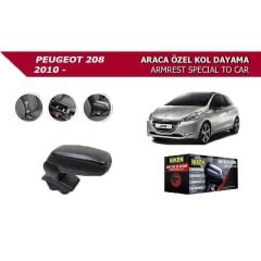 Niken Peugeot 208 2012- Uyumlu Araca Özel Kol Dayama Siyah
