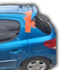 Peugeot 207 Uyumlu Yedek Parça Spoiler Boyalı Fiber
