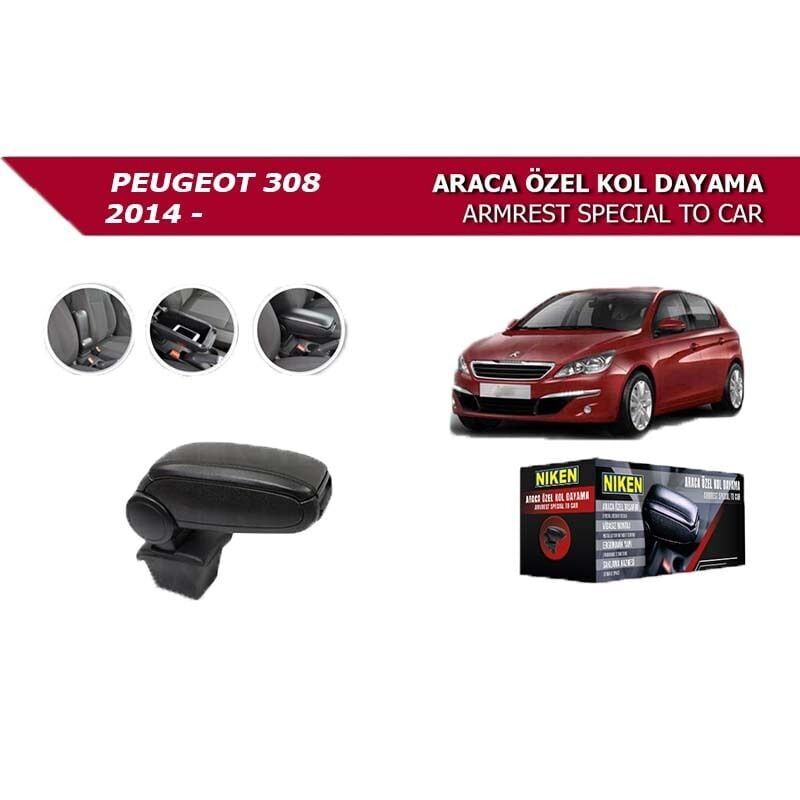 Niken Peugeot 308 2014- Uyumlu Araca Özel Kol Dayama Siyah