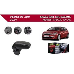 Niken Peugeot 308 2014- Uyumlu Araca Özel Kol Dayama Siyah