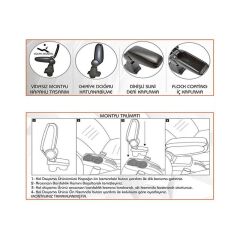 Niken Renault Megane 2 2003-2011 Uyumlu Yedek Parça  Araca Özel Kol Dayama