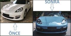 Porsche Panamera 2011-2013 İçin Uyumlu Full Facelift 2018 GTS Body Kit (Farlar Dahil)