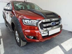 Ford Ranger Uyumlu  2012-2016 Ön Sis Çerçevesi Kaplama Siyah Kalın