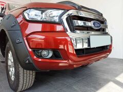 Ford Ranger Uyumlu  2012-2016 Ön Sis Çerçevesi Kaplama Siyah Kalın