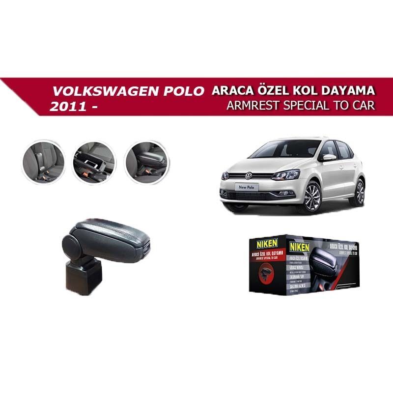 Niken Volkswagen Polo 2011+ Uyumlu Araca Özel Kol Dayama Siyah