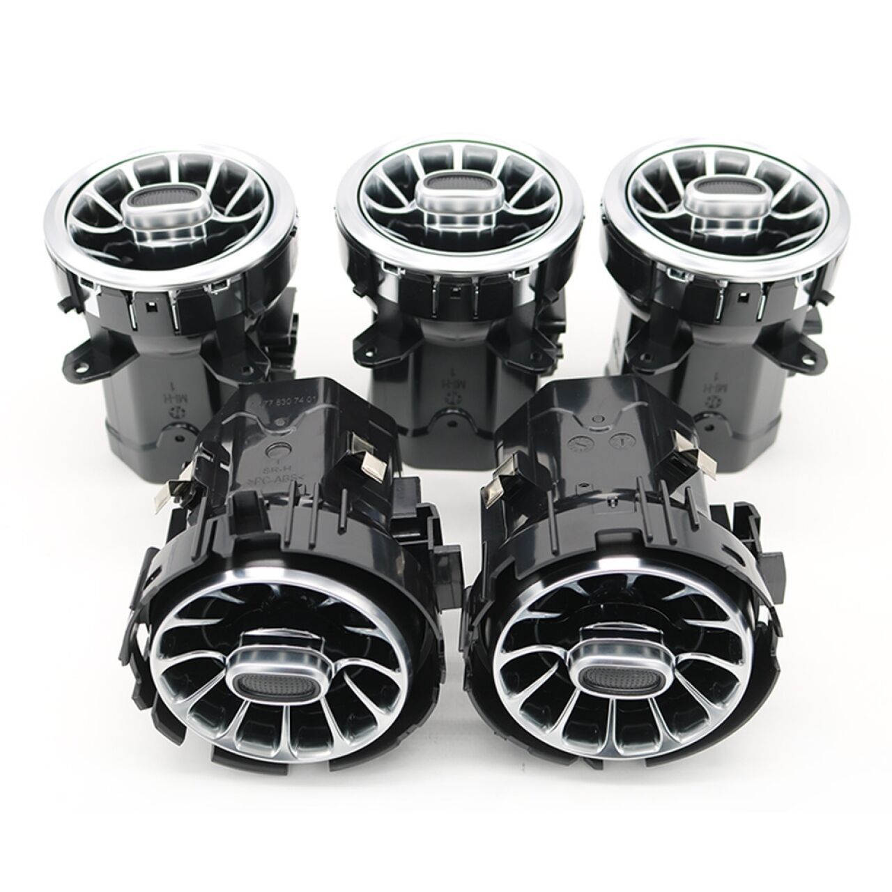 Mercedes CLA W118 / A W177 / B W217 / GLA W247 / GLB W247 Uyumlu Yedek Parça Işıklı Ön Havalandırma Ve Ambiyans Set (3 veya 64 Renk Ayarlanabilir)