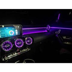 Mercedes CLA W118 / A W177 / B W217 / GLA W247 / GLB W247 Uyumlu Yedek Parça Işıklı Ön Havalandırma Ve Ambiyans Set (3 veya 64 Renk Ayarlanabilir)