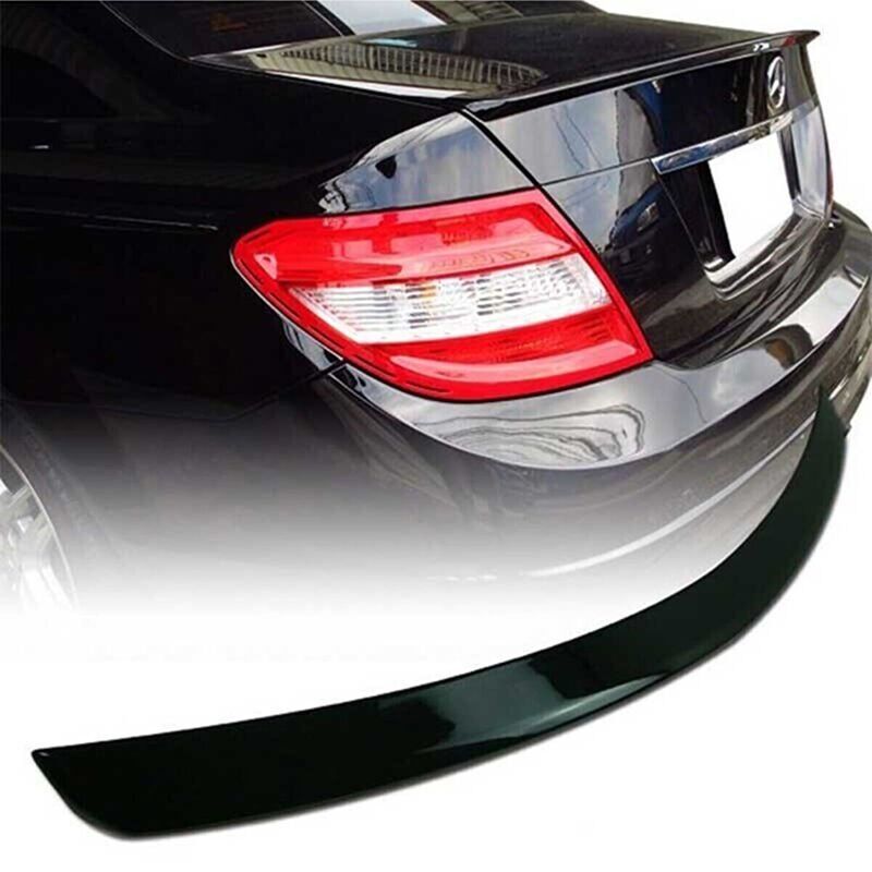 Mercedes W204 Uyumlu Düz Model Spoiler Boyalı Fiber