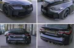 BMW 4 Serisi G22 M4 Uyumlu Body Kit (Ön Arka Tampon Marşpiyel Panjur - Egzoz Set) 2 Kapı