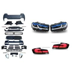 BMW 2017-2019 G30 için 2020+ Uyumlu Luxury Paket Face Lift Body Kit