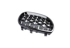 Bmw 5 Serisi E60 2004-2009 İçin Uyumlu Diamond Panjur (Böbrek ) Piano Black Çerçeve