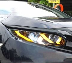 Honda Civi Uyumlu Yedek Parçac Fc5 (2017- 2019) Lamborghini Style Led Far Seti LAM-T054