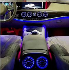 Mercedes S W222 2015-2020 Uyumlu Yedek Parça Ön Havalandırma Menfez Ambiyans 64 Renk