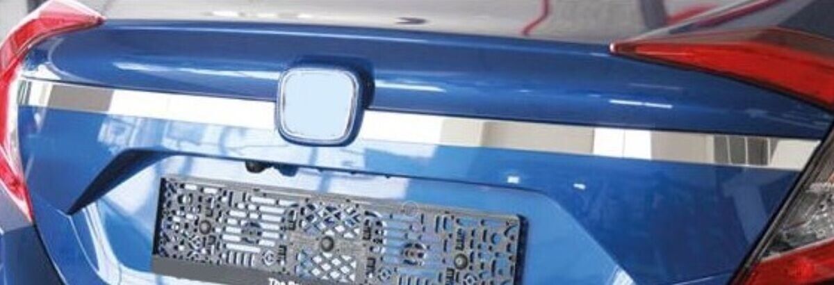 Honda Civic Fc5 Uyumlu Yedek Parça 2016-2020 Bagaj Üst Nikelaj Kaplama Dar