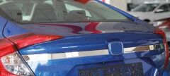 Honda Civic Fc5 Uyumlu 2016-2020 Bagaj Üst Nikelaj Kaplama Dar