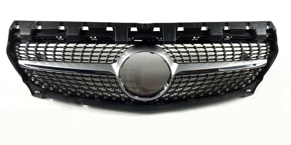 Mercedes W117 2016-2018 Uyumlu Yedek Parça CLA Diamond Panjur Gri