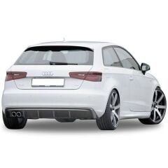 Audi A3 Uyumlu Hb 2013-2016 Sol Çift Çıkışlı Rieger Difüzör (Plastik)