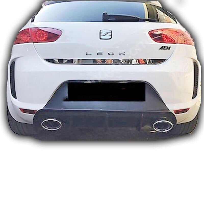 Seat Leon MK2 Uyumlu Aero Sağ-Sol Çift Çıkışlı Difüzör (Plastik)