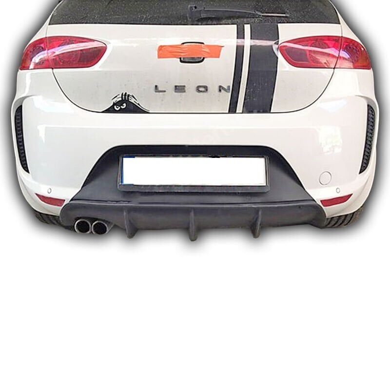 Seat Leon MK2 Uyumlu  Aero Soldan Çift Çıkış Difüzör (Plastik)