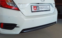 Honda Civic Fc5 2016-2020 Uyumlu Yedek Parça Arka Tampon Alt Çıta Karbon