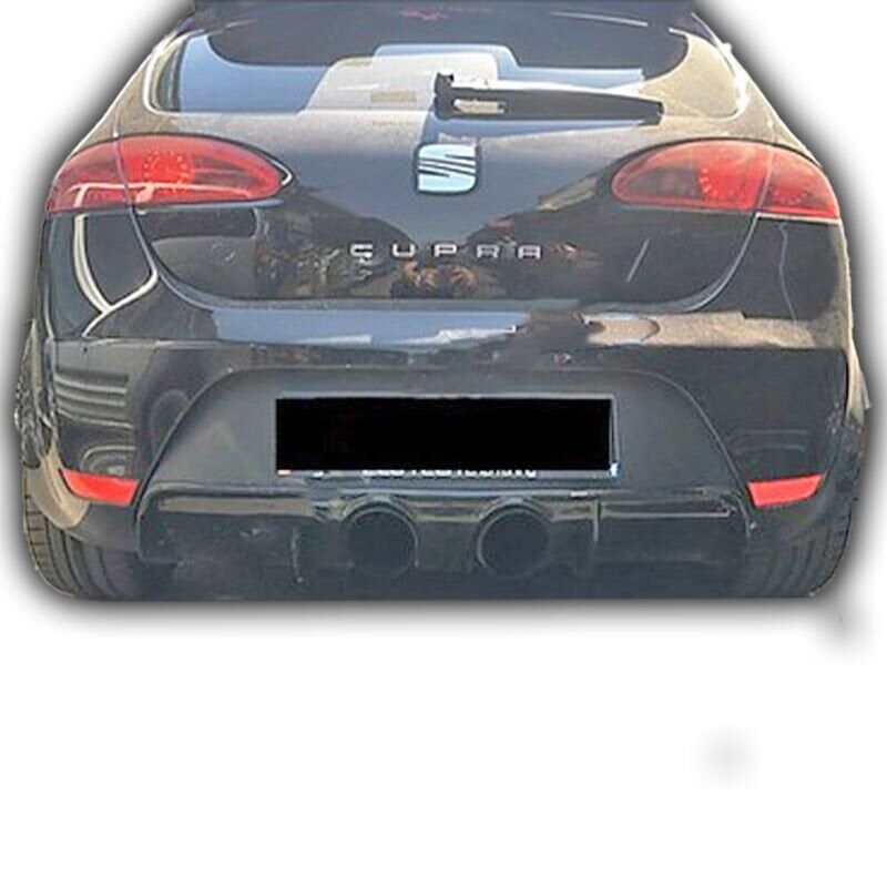 Seat Leon MK2 Uyumlu  Cupra Ortadan Çift Çıkışlı Difüzör (Plastik)