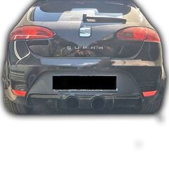 Seat Leon MK2 Uyumlu  Cupra Ortadan Çift Çıkışlı Difüzör (Plastik)