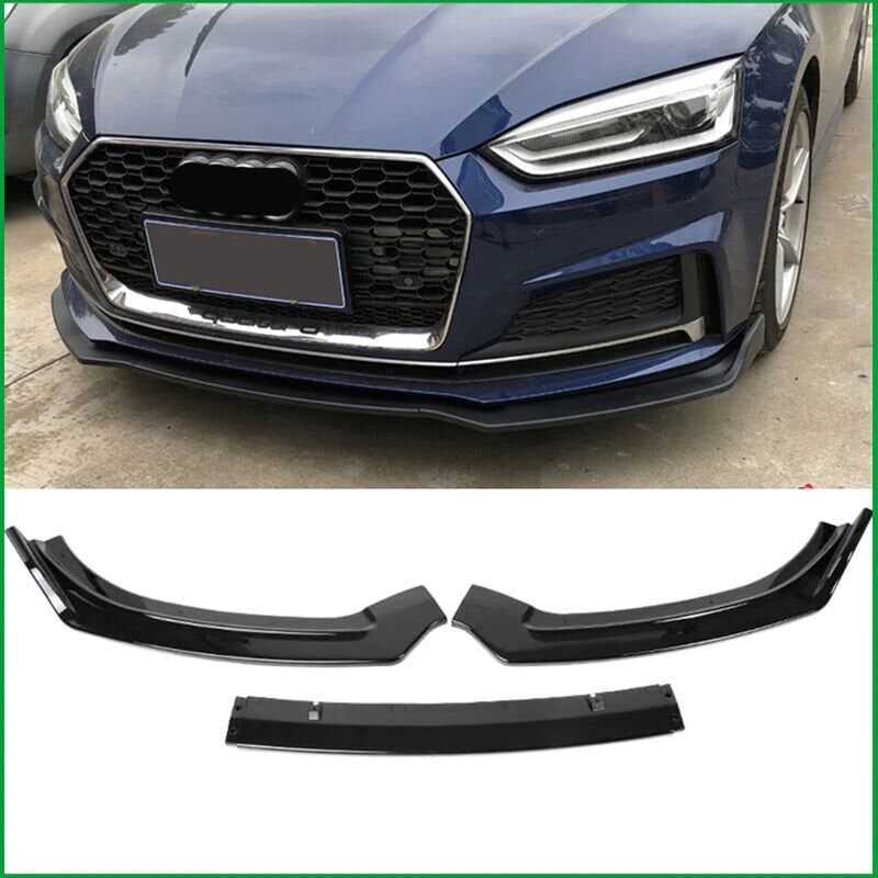 Audi A6 Uyumlu 3 Parça Ön Lip (Plastik)