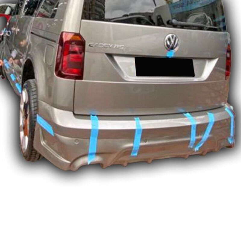 Volkswagen Caddy 2015 - 2020 Uyumlu Yedek Parça Arka Tampon Eki Boyasız