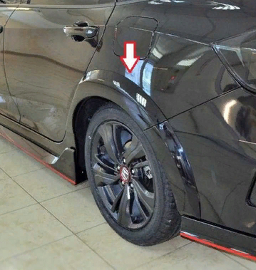 Honda Civic Fc5 2016-2020 Uyumlu Arka Çamurluk Kabartma Dizayn A (typer)