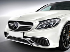 Mercedes C-Class Uyumlu W205 İçin Uyumlu 2014-2018 C63 Dizayn Gri Panjur