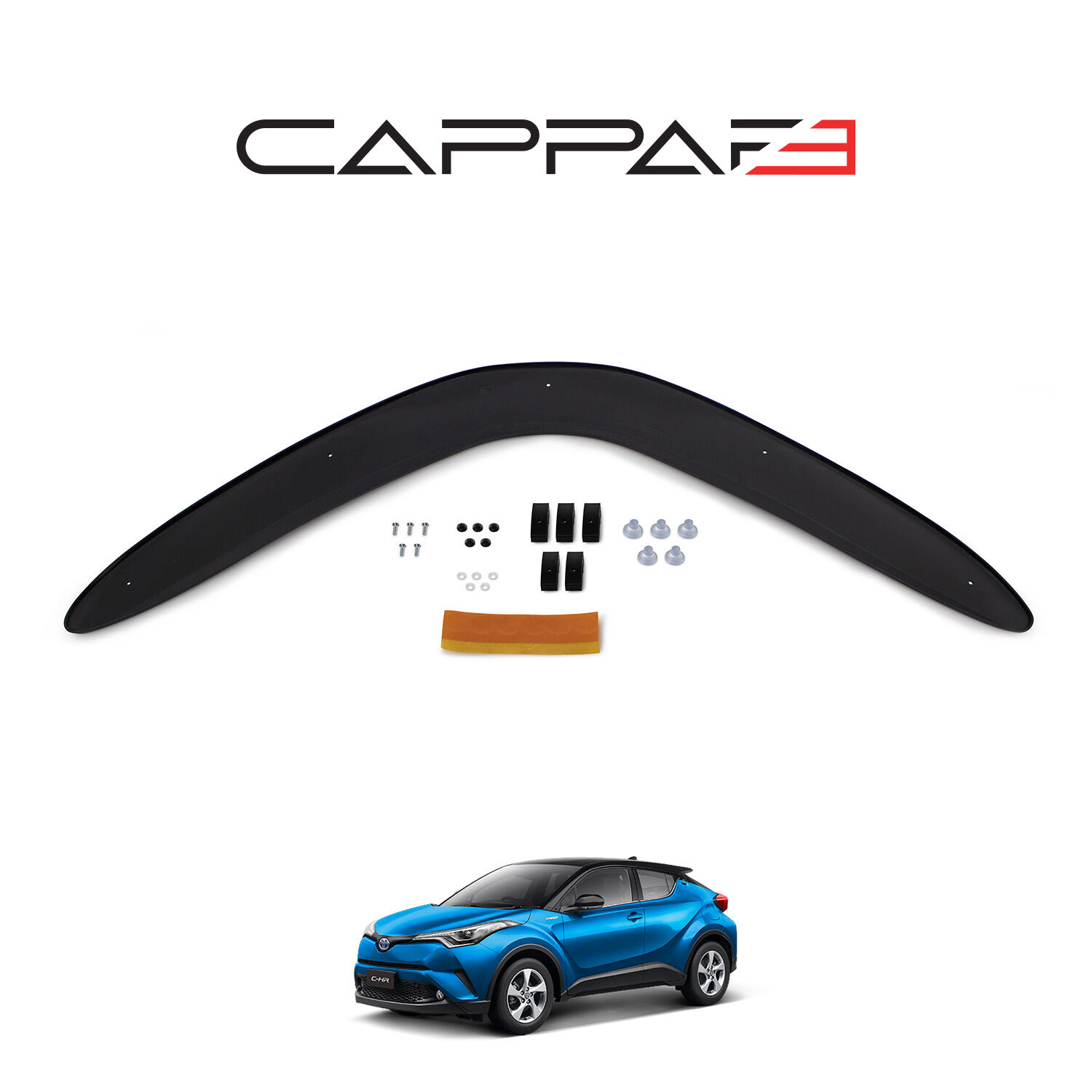 Toyota C-HR 2016- Yılı ve Sonrası Uyumlu Kaput Rüzgarlığı 3mm