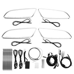 Mercedes W176 - W117 - GLA Uyumlu Yedek Parça 64 Renk Kapı Kolu Aydınlatma App Kontrollü