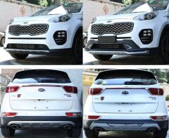 Kia Sportage 2015-2018 Uyumlu Yedek Parça Ön ve Arka Difüzör