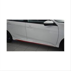 Honda Civic Fc5 2016-2020 Uyumlu Marşpiyel Çıtası Kırmızı